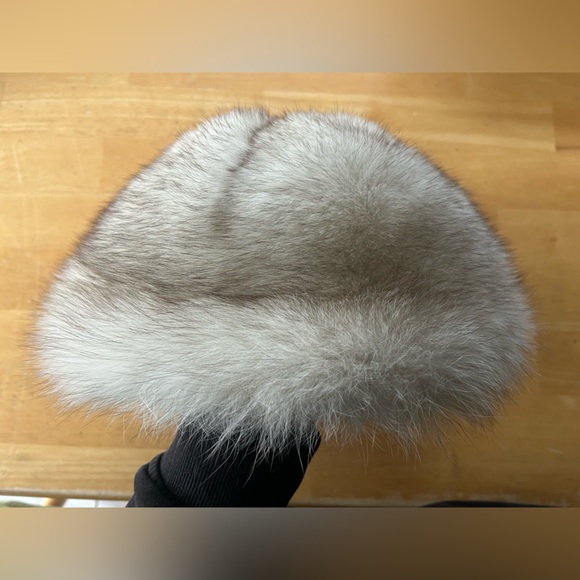 Vintage Simpsons Galerie De La Fourrure Cream Fur Hat - Picture 5 of 13